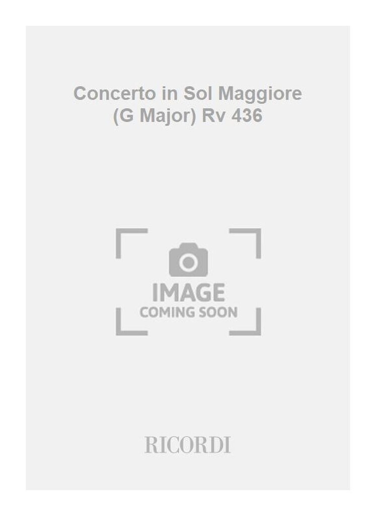 Concerto in Sol Maggiore (G Major) Rv 436